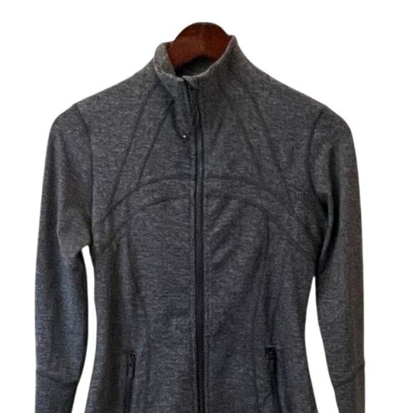Lululemon Women’s Define Knit Jacket Dark Grey Black Heathered Size 6 - Picture 2 of 5